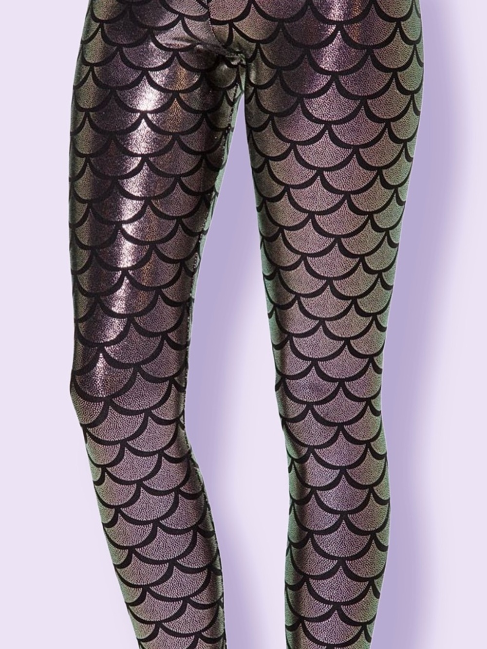 BlackMilk Mermaid Musk Leggings Small Foil Iridescent BMC Museum Fish Scale